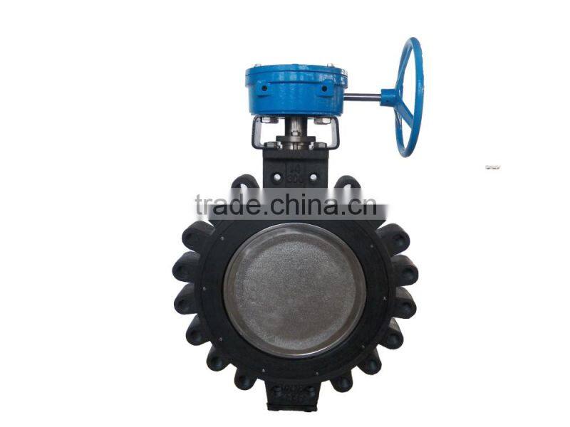 PN10/PN16 Class125 cast steel high quality water media butterfly valve with gear operater