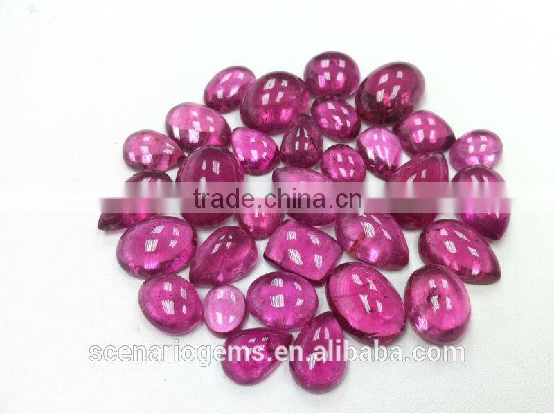 #AMZZ Natural Free Shape Size Cabs Loose Gemstone Rubellite Cabochon