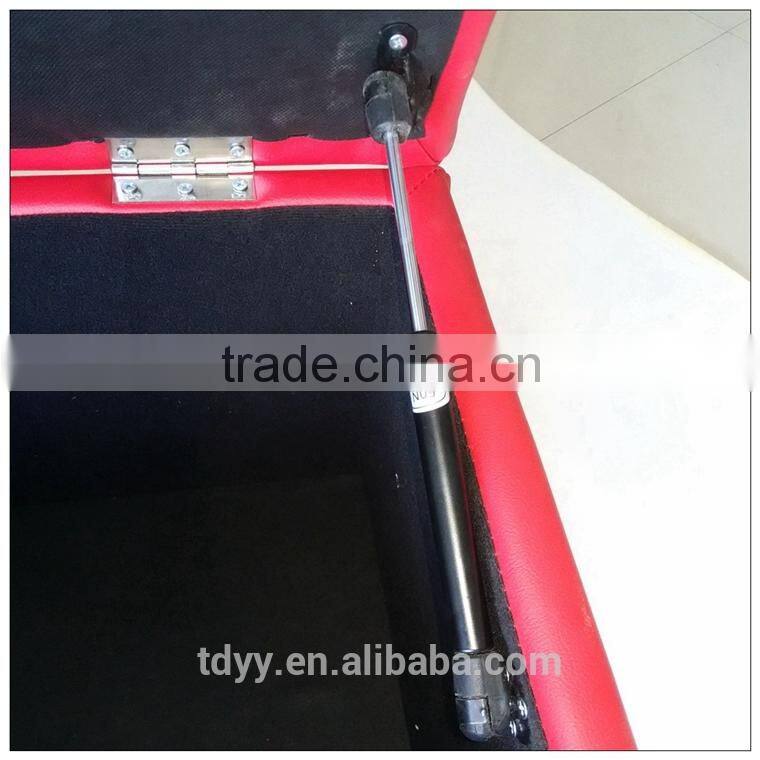 TDST-01-1 QVB JIANDE TONGDA RED AND WHITE COLOR PLASTIC BLACK FOOT WOOD FRAME PU SEAT HOME PU BENCH STORAGE BENCH SOFA