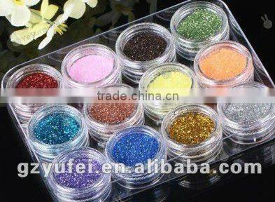 12 Colors Crushed Oyster Shell Powder Nail Art UV Gel Acrylic