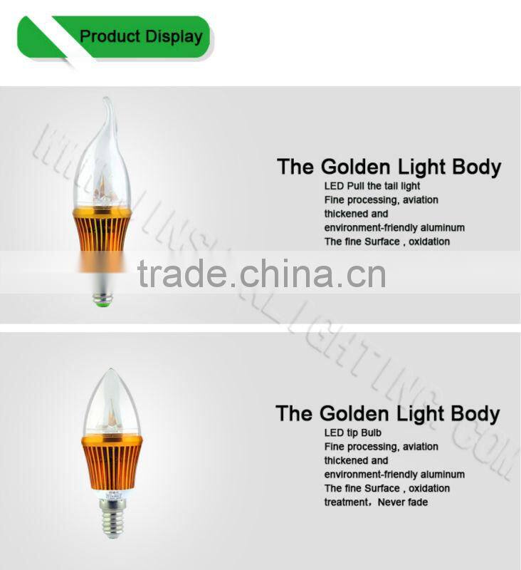 High quality led filament light lamp 5W E14 candle lamp