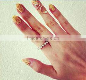 Favorite retro texture black gem ring jellyfish shape personality ring for lady