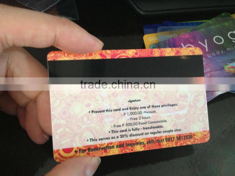 Free Design !! PMS color printing membership card/silk printing member card