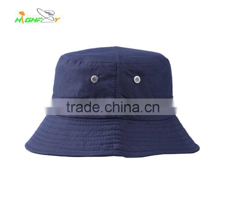 China manufacture polyester fabric pure color outdoor activities Panama bucket hat
