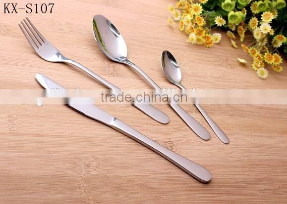 Rustic Hand Polish Stainless Steel Flatware Set - KX-S107