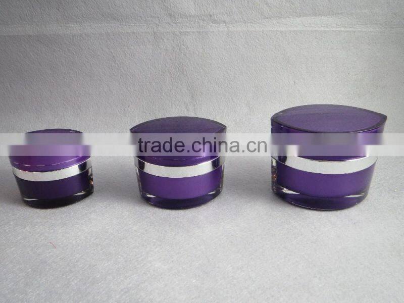 empty cream clear acrylic storage container