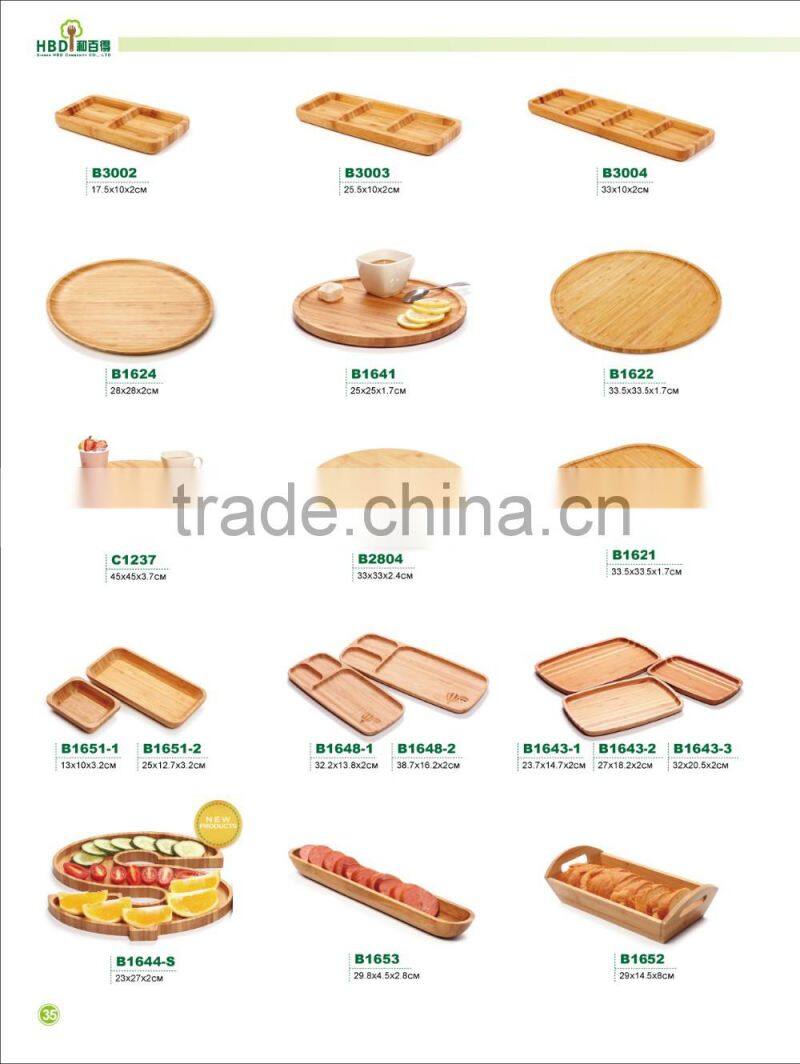 High quality bamboo disposable triangle plate