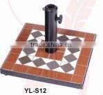 metal outdoor mosaic bumbrella base