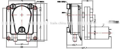 JIHPUMP 304K DC motor Beverage Machine Peristaltic Pump
