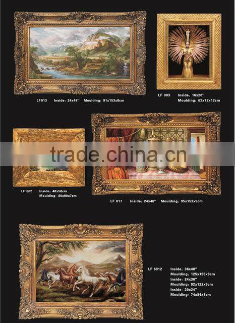 hot sale new style 24x36" wall resin moulding antique gold oil painting frame painting frame