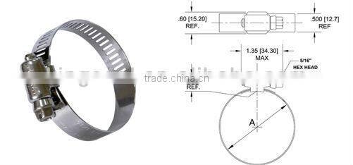 American type hose clamps Fitting Swimming pool