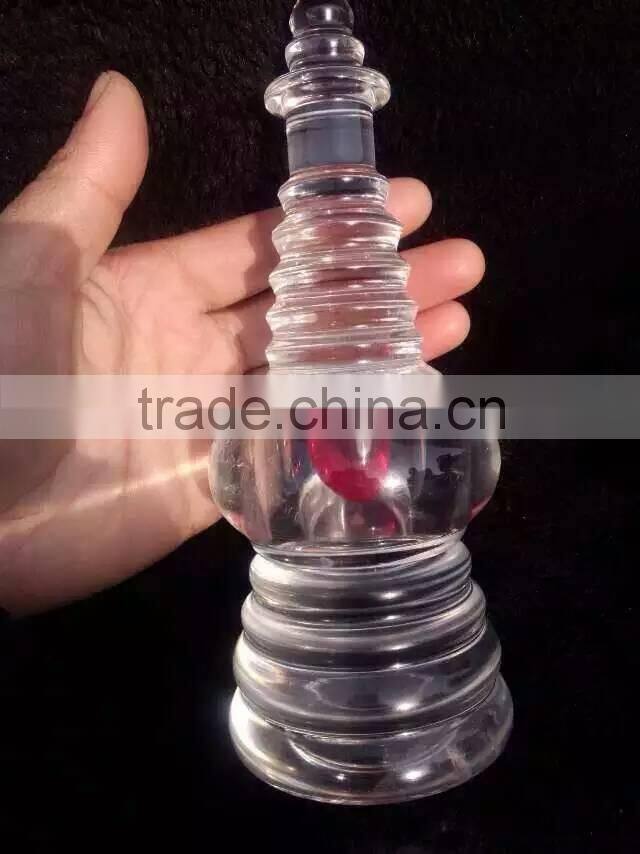 clear crystal stupa
