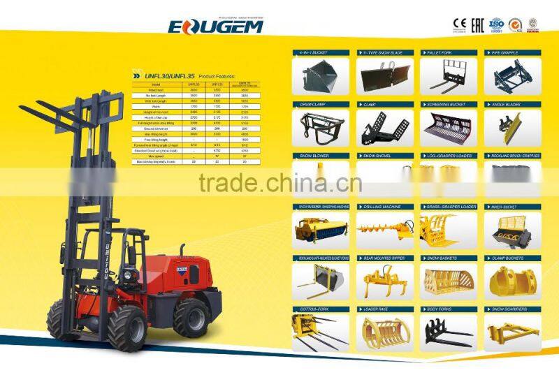 price GEM wheel loader zl30 with woodworking equipment