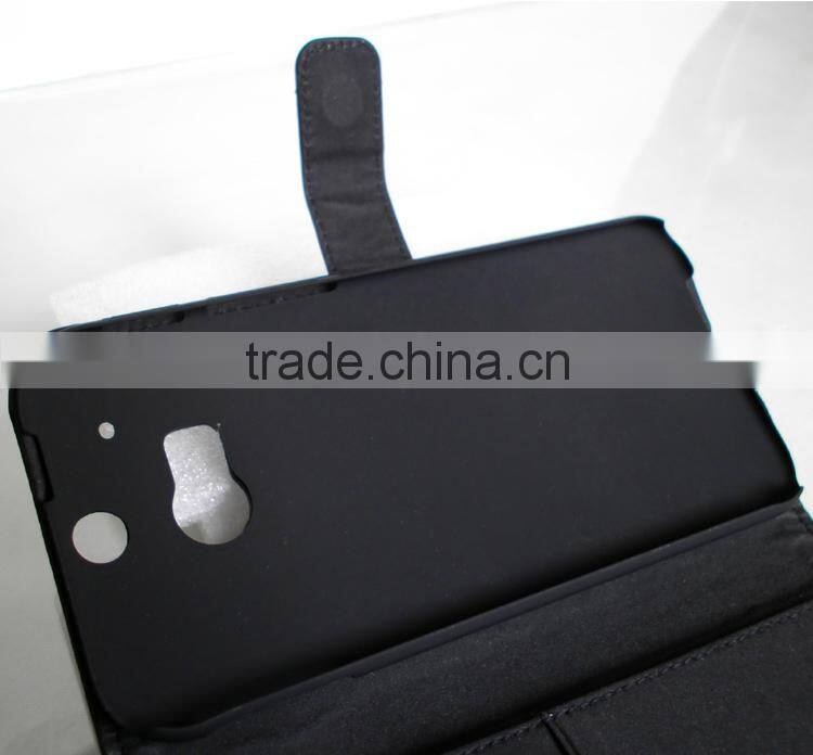 2015 Napov High Quality Competitive Price Leather Flip Case for HTC One M8