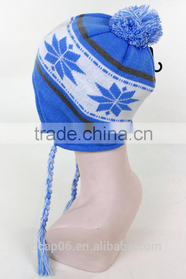 pom pom knitted women warm beanie hat