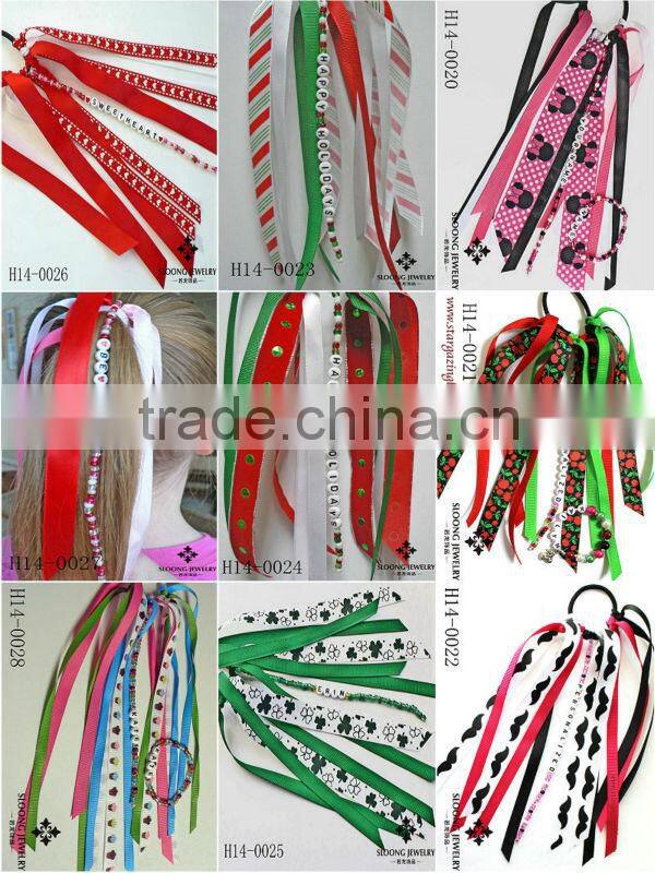 2013 new design fashion bead hairband with acrylic beads letters