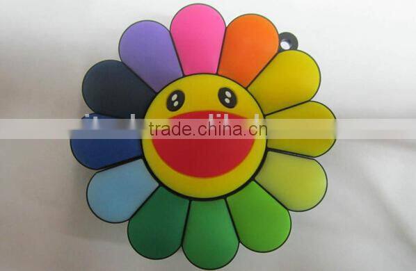 Customized logo 32GB Soft PVC colorful big flower shaped USB flash drive gift 100% real capacity usb flash disk memory USB 2.0