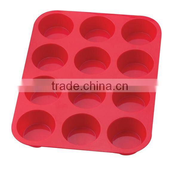 12 cavities silicone cup cake mold