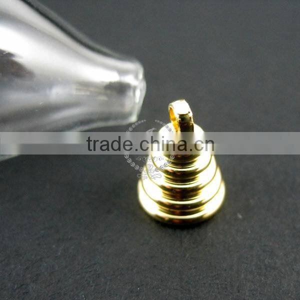 20x30mm vintage brass gold bail glass vial pendant wish bottle bulb charm DIY findings 1850073