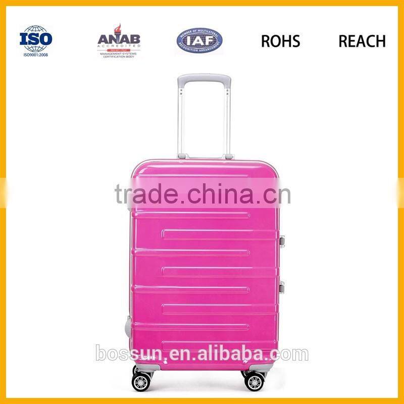 New dasign Women and Men Bright Color Trolley Handle PC Travel luggage