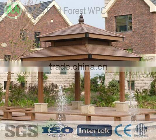 wood plastic composite wooden garden arbor