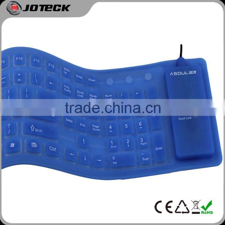 Cheap and flexible silicone rubber computer keyboard with number key part---JK109