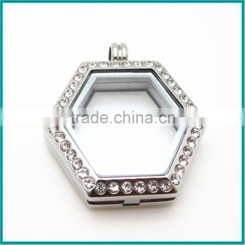 2016 new design DIY fashion jewelry polish&brush girls floating lockets,316l stainless steel wholesale floating