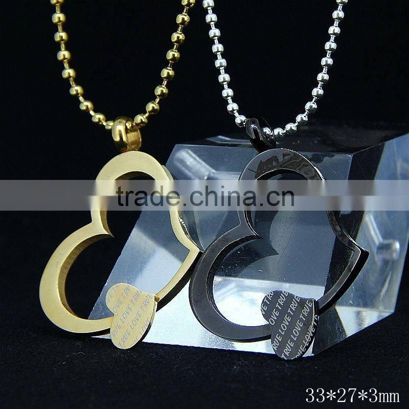 High quality jewelry 24K gold plated broken heart pendant