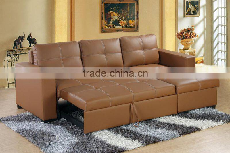 2015 new arrival multifuction sofa bed with storage corner sofa bed living room sofa cum bed