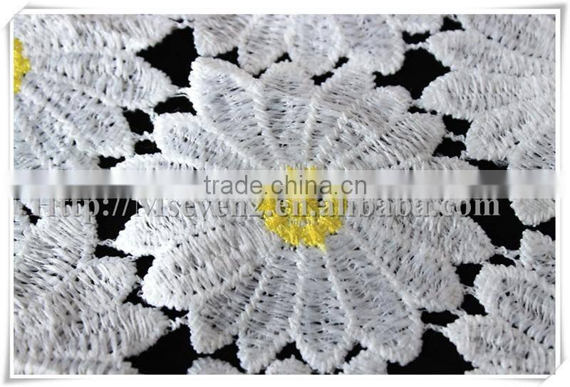 New design Sunflower pattern cheap guipure lace fabric for children dress