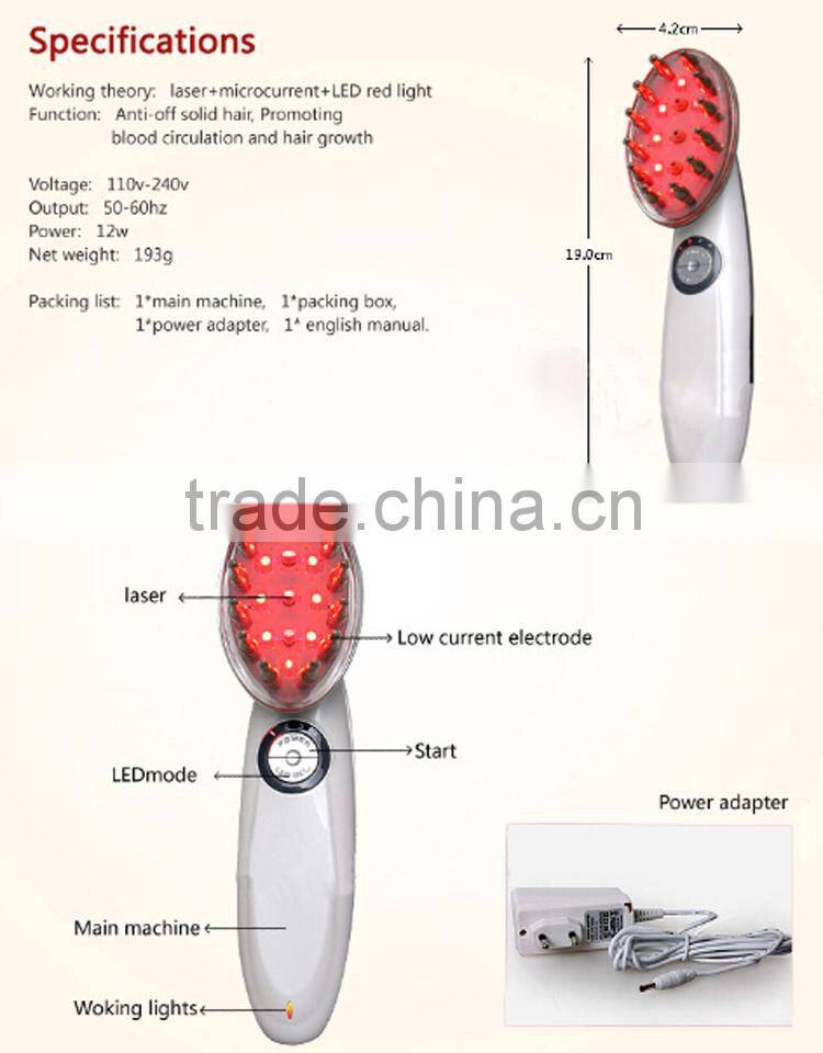 Factory outlet laser hair growth comb anti-hair grow machine