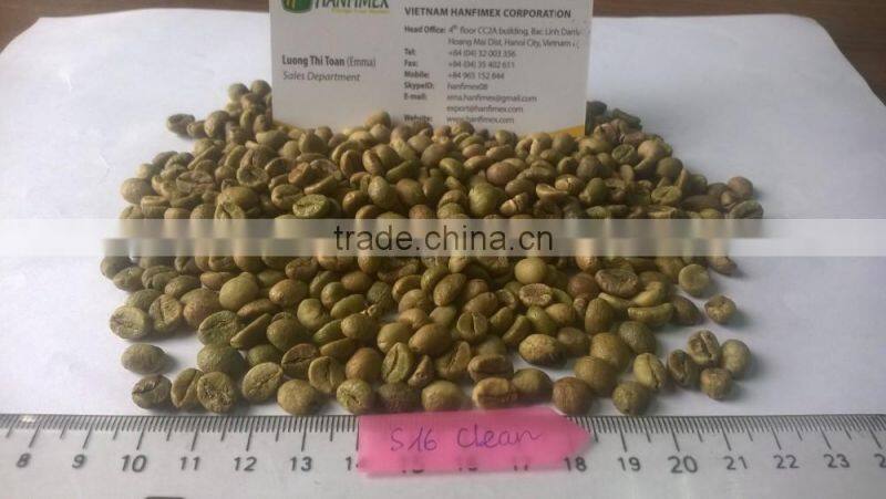 Vietnam Robusta Coffee Beans Unwashed Quality ( emma@)