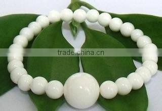 wholesale Natural white Tridacna Stone Shell Beads, Tibetan Prayer Beads(D:10mm x 14/ Strand)