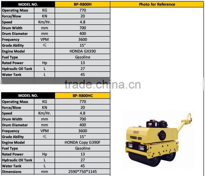 road roller price!!! POWER-GEN brand high quality and top performance single/double drum vibratory roller