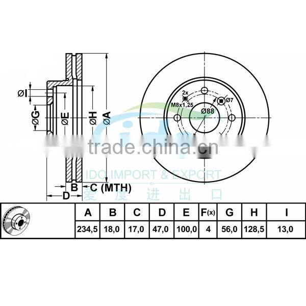 Hydraulic brake disc price for DAIHATSU 4351287710000