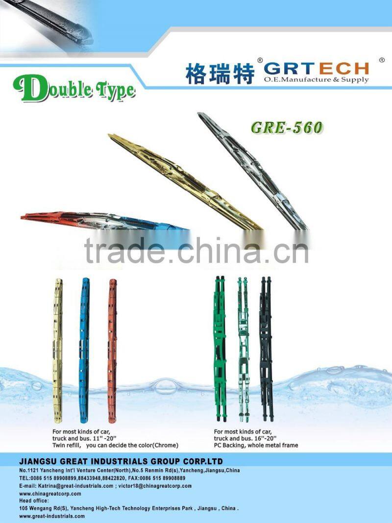 Soft flat type of windshield wiper blade