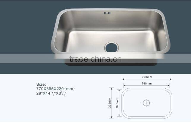 JZ-119 single bowl used commercial stainless steel kitchen sink