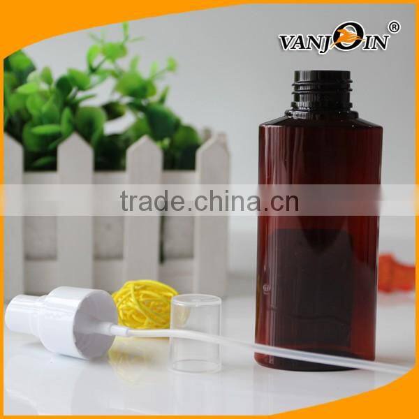 100ml Oval Amber Mist Spray Bottle with White Pumper Sprayer
