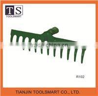 Hot garden hand Steel rake R with long handle for sale