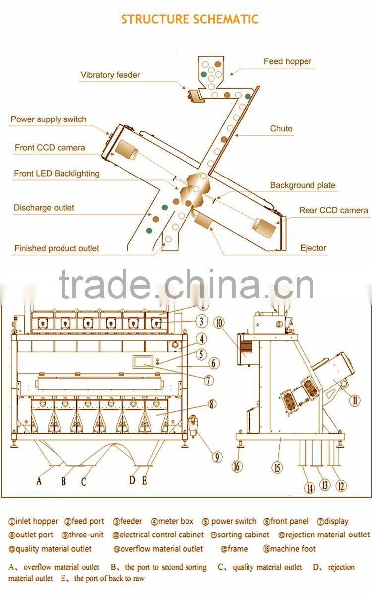 High Quality Ormosia Color Sorter/color sorting for coffee