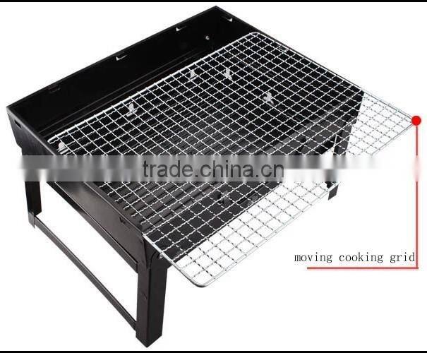 hand case shape folding portable bbq grill