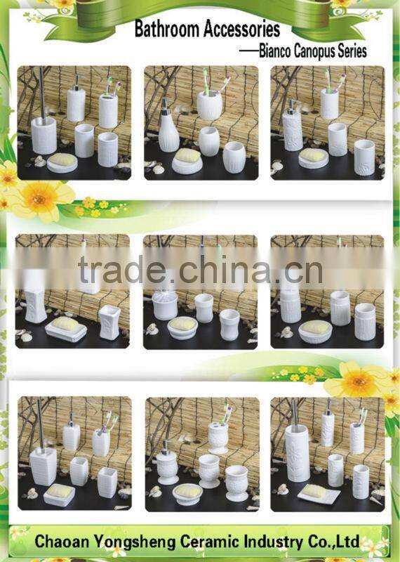 YSb40068-01-th art ceramic bathroom sanitary toothbrush holder