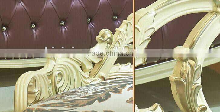 Palace Princess Sofa chair, Special Designed Wood Carved Chaise Lounge Chair, European Bedroom Furniture Chair (BF01-ML031)