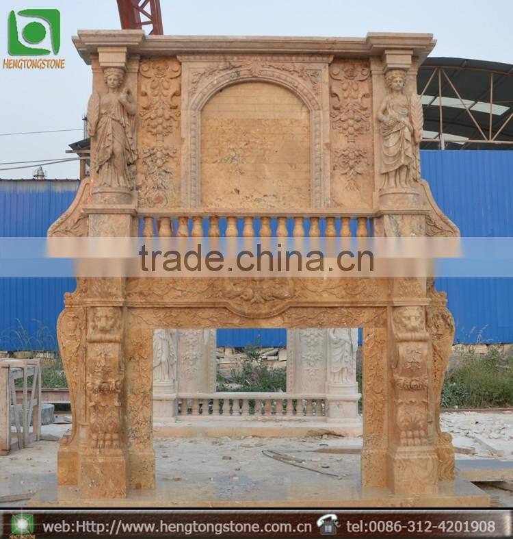 Double Layer Marble Fireplace Surround