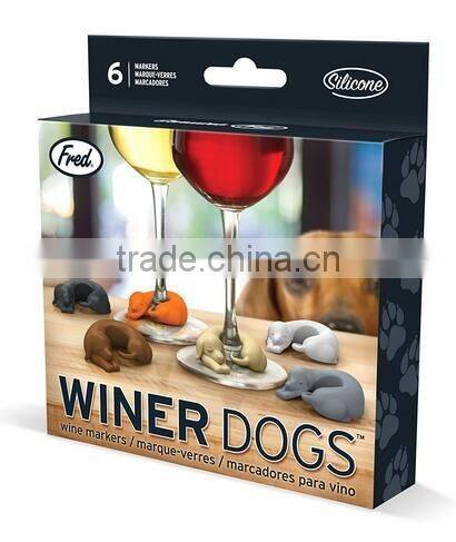 Silicone Dachshund Dog Drink Markers