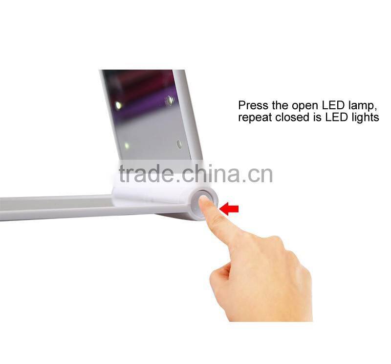 personal care makeup tool spocket mirror, make up mirror with led light