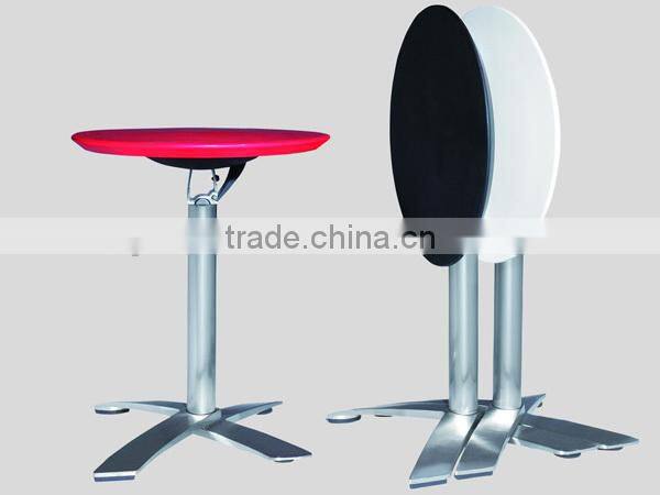 High quality fashion modern outdoor folded ABS top brushed aluminum cocktail table bar table LQ- BT307
