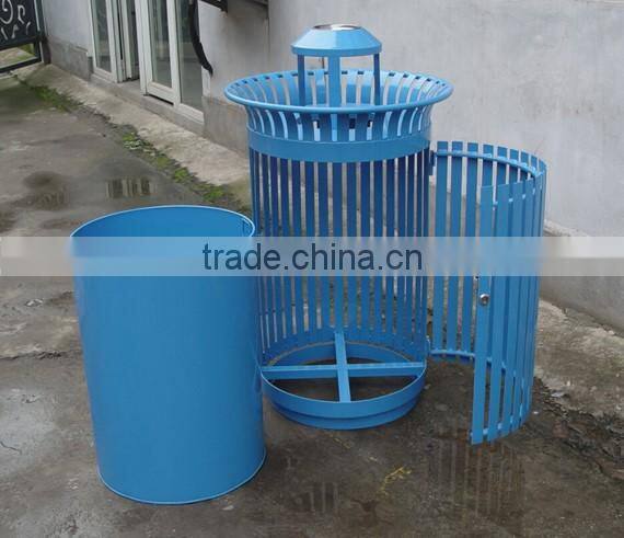 Arlau outdoor steel ashtray stand trash bin