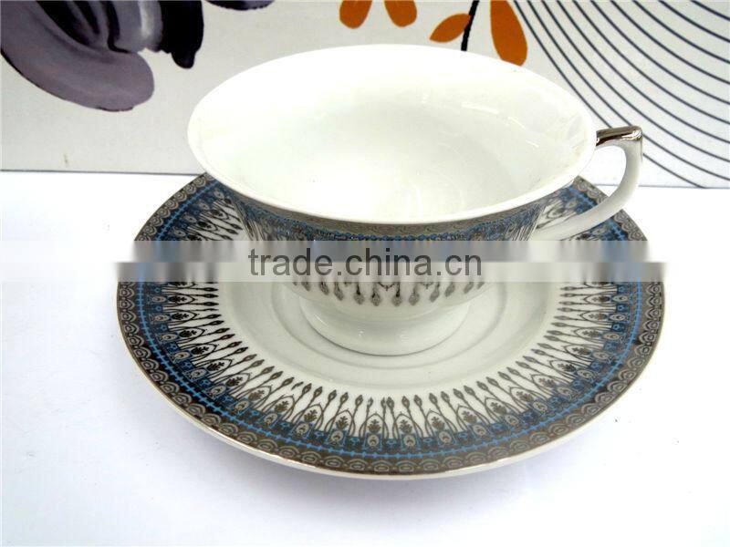Customized logo chinese wholesale tea cups and saucers