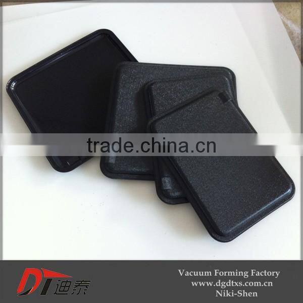 ABS rectangle plastic food compartment tray by vacuum forming